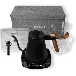 Moosum Electric Gooseneck Kettle and Pour-over Coffee Carafe Set
